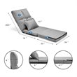 Costway Sponge and Fabric Adjustable 6-positon Floor Folding Lounger in Gray