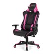 Costway Faux Leather Massage Gaming Chair with Lumbar Support & Headrest in Pink