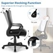 Costway Sponge Adjustable Height Home Office Chair with Lumbar Support in Black