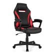 Costway PVC and Sponge High Back Adjustable Swivel Gaming Chair in Red