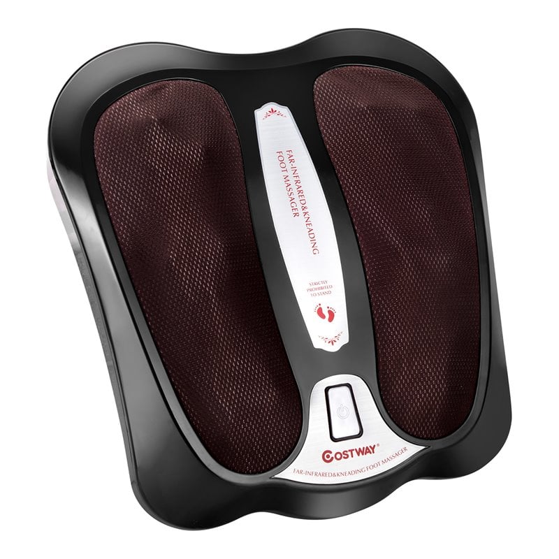 Costway Contemporary Plastic Foot Massager with Rotating Massage Heads in Black