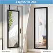 Costway Full Length Wall Mounted Decor Wood Frame Hanging Door Mirror in Black