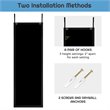 Costway Full Length Wall Mounted Decor Wood Frame Hanging Door Mirror in Black