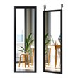 Costway Full Length Wall Mounted Decor Wood Frame Hanging Door Mirror in Black