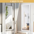 Costway Full Length Wall Mounted Decor Wood Frame Hanging Door Mirror in White