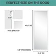 Costway Full Length Wall Mounted Decor Wood Frame Hanging Door Mirror in White