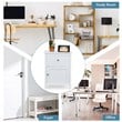 Costway Contemporary MDF and Pine Wood Nightstand with Drawer in White