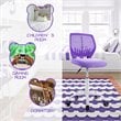 Costway Sponge Adjustable Mid Back Swivel Armless Office Chair in Purple