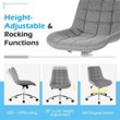 Costway Sponge and Steel Adjustable Swivel Mid Back Armless Office Chair in Gray