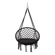 Costway Contemporary Steel Polyester and Cotton Hammock Chair in Black