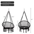 Costway Contemporary Steel Polyester and Cotton Hammock Chair in Black