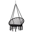 Costway Contemporary Steel Polyester and Cotton Hammock Chair in Black