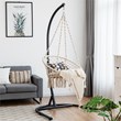 Costway Contemporary Steel Polyester and Cotton Hammock Chair in Beige