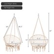 Costway Contemporary Steel Polyester and Cotton Hammock Chair in Beige