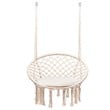 Costway Contemporary Steel Polyester and Cotton Hammock Chair in Beige