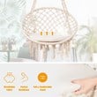 Costway Contemporary Steel Polyester and Cotton Hammock Chair in Beige