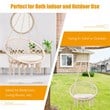 Costway Contemporary Steel Polyester and Cotton Hammock Chair in Beige