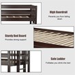 Costway Wood and PB Twin Over Twin Pull-Out Bunk Bed with Trundle in Espresso