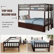 Costway Wood and PB Twin Over Twin Pull-Out Bunk Bed with Trundle in Espresso