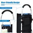 Costway Aluminum Folding Shopping Grocery Cart with Removable Bag in Blue