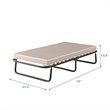 Costway Metal Guest Sleeper Folding Bed with Memory Foam Mattress in Black