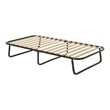 Costway Metal Guest Sleeper Folding Bed with Memory Foam Mattress in Black