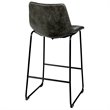 Costway Contemporary Faux Suede Bar Stool with Metal Legs in Gray (Set of 2)
