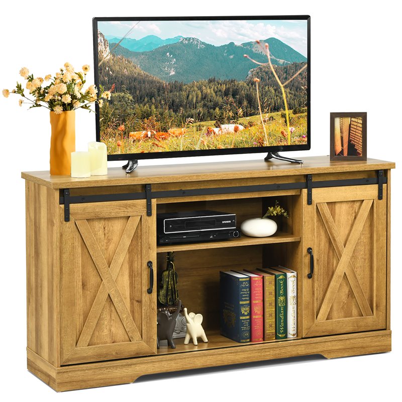 Costway Wood TV Stand for TV's up to 59