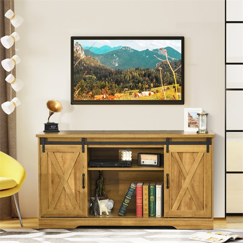 Costway Wood TV Stand for TV's up to 59
