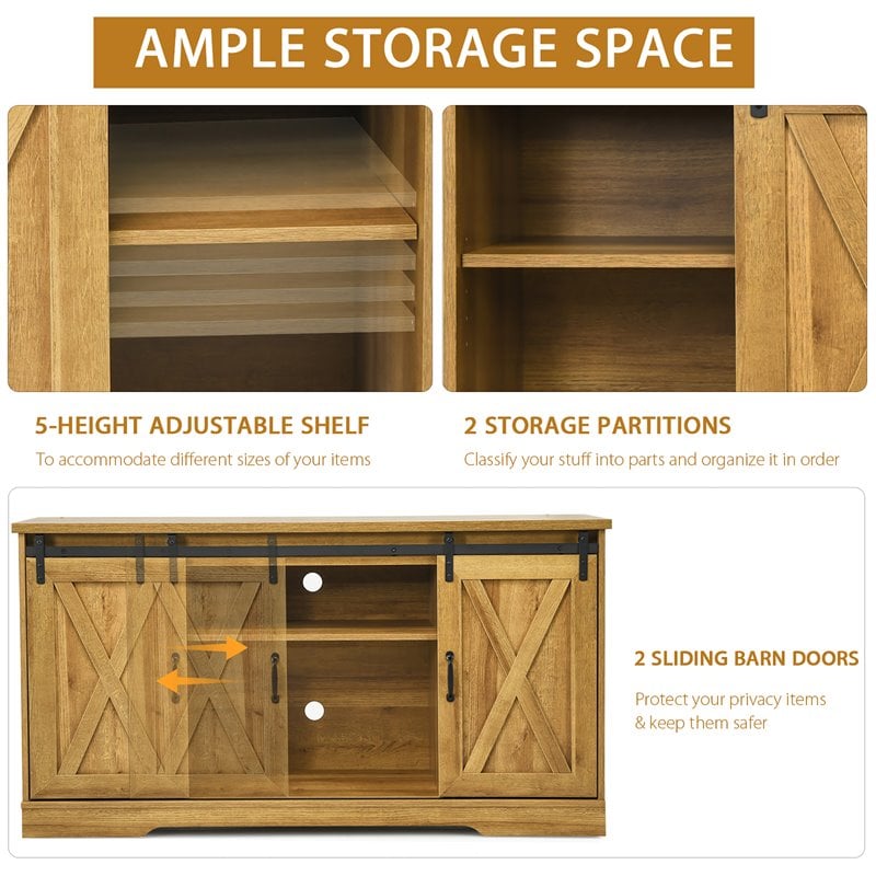 Costway Wood TV Stand for TV's up to 59