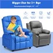 Costway Youth Recliner Chair with Cup Holders and Side Pockets in Blue