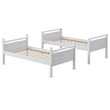 Costway Contemporary MDF and Wood Twin Over Twin Bunk Bed in White