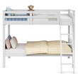 Costway Contemporary MDF and Wood Twin Over Twin Bunk Bed in White