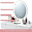 Costway Touch Screen 3 Lighting Modes Dressing/Makeup Vanity Set in White