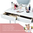 Costway Touch Screen 3 Lighting Modes Dressing/Makeup Vanity Set in White