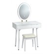 Costway Touch Screen 3 Lighting Modes Dressing/Makeup Vanity Set in White