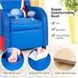 Costway PU Leather Kids Gaming Sofa Recliner Armchair with Side Pockets in Blue