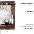 Costway Wall Mounted Organizer Vintage Wood Jewelry Holder Hanger Rack in Brown