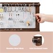 Costway Wall Mounted Organizer Vintage Wood Jewelry Holder Hanger Rack in Brown