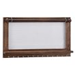 Costway Wall Mounted Organizer Vintage Wood Jewelry Holder Hanger Rack in Brown