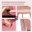 Costway Velvet Mid-Back Leisure Armchair with Gold Leg in Pink (Set of 2)