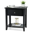 Costway Nightstand/Bedside Table/Sofa Table/End Table/Accent Table Black