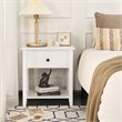Costway Nightstand/Bedside Table/Sofa Table/End Table/Accent Table White