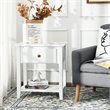 Costway Nightstand/Bedside Table/Sofa Table/End Table/Accent Table White
