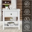 Costway Nightstand/Bedside Table/Sofa Table/End Table/Accent Table White