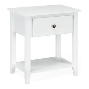 Costway Nightstand/Bedside Table/Sofa Table/End Table/Accent Table White