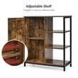 Costway Storage Cabinet Multipurpose Freestanding Cupboard in Rustic Brown/Black