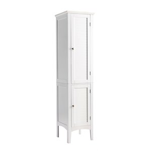 Costway Freestanding Kitchen Bathroom Storage Linen Tower Cabinet in White