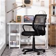 Costway Nylon Adjustable Mid-Back Mesh Office Chair with Lumbar Support in Black