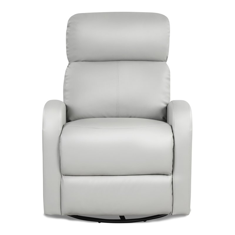Costway Swivel Rocker Manual Single Sofa Lounger Recliner Chair in Gray